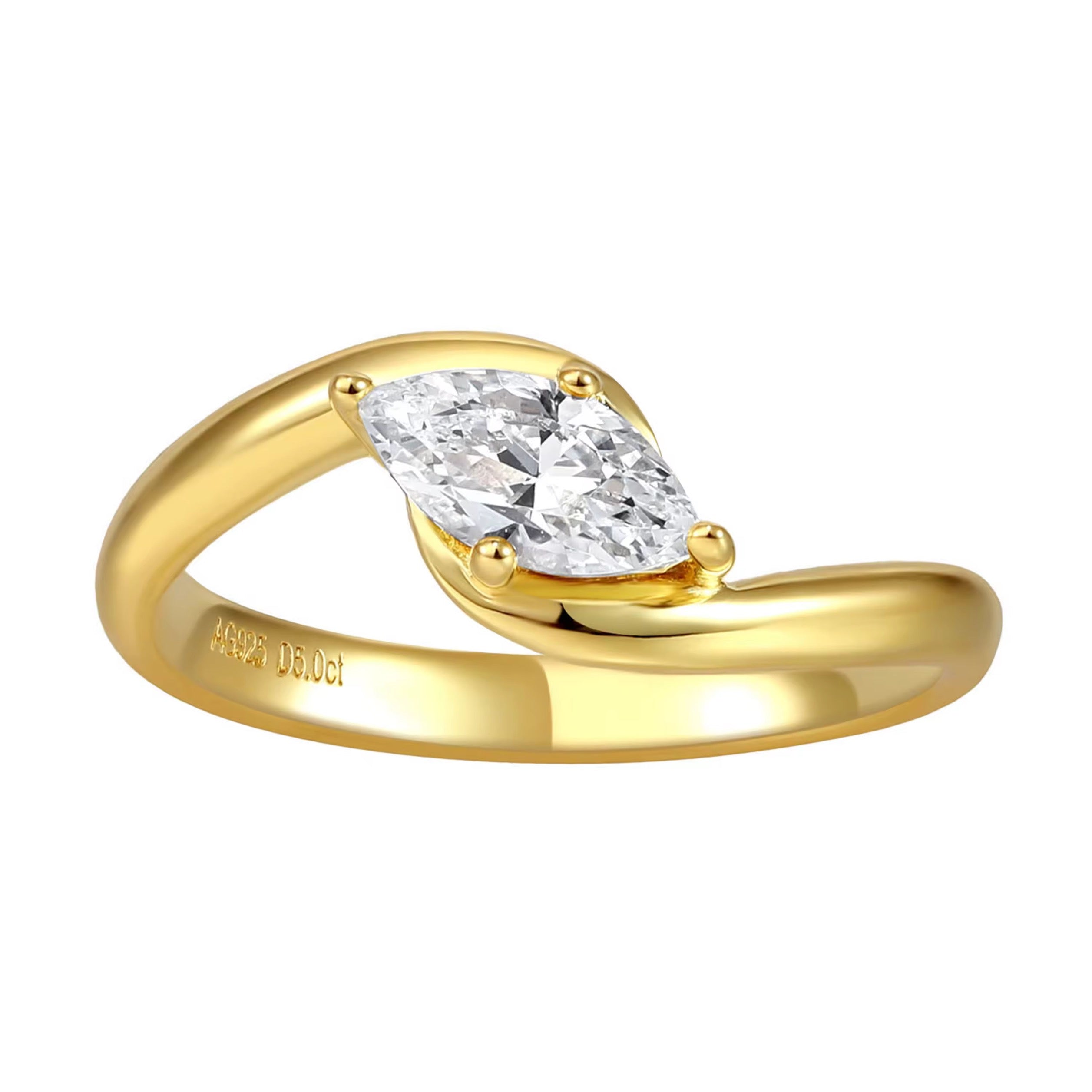 Sapphire Ring- 18k Gold Plated