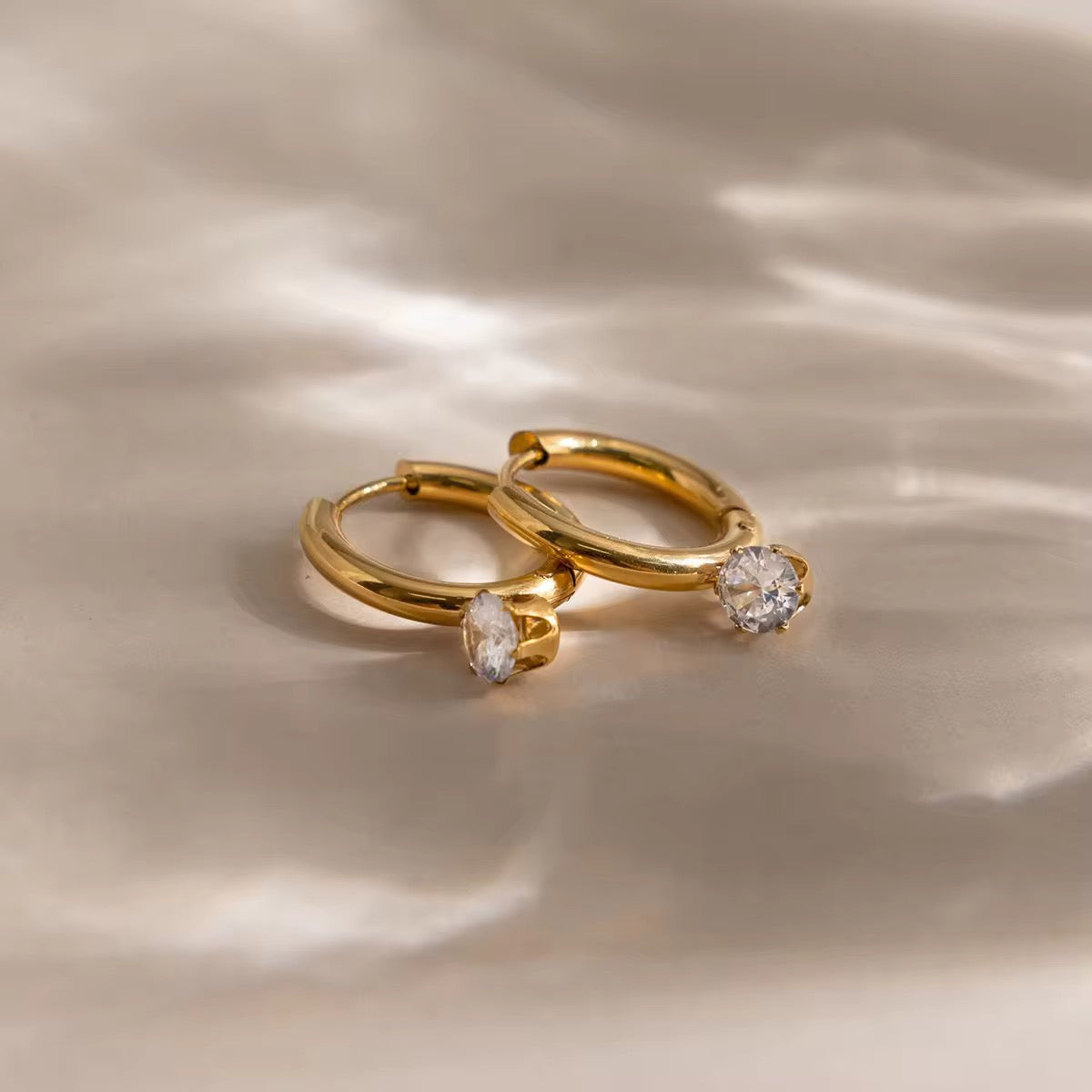 Mini diamond hoops