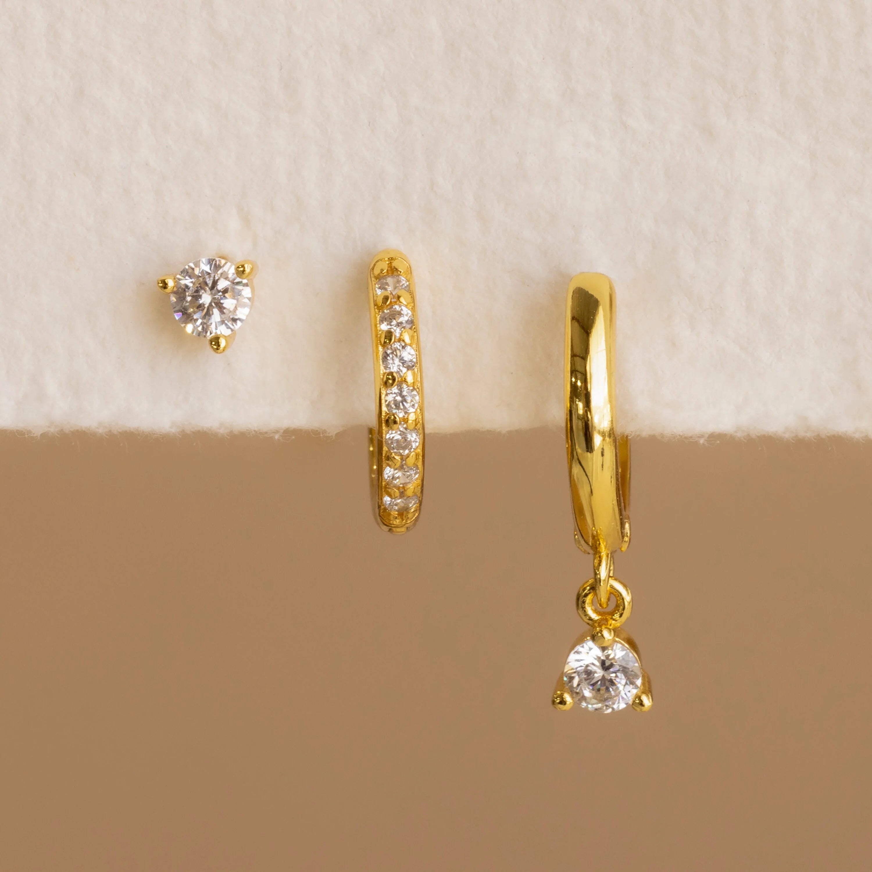 Classic Diamond Earrings Set-925 Sterling Silver