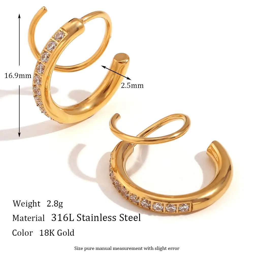 Twisties- 18k Gold Plated