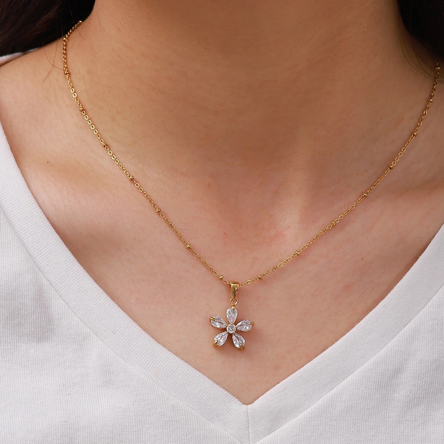 Flora necklace-18K Gold Plated