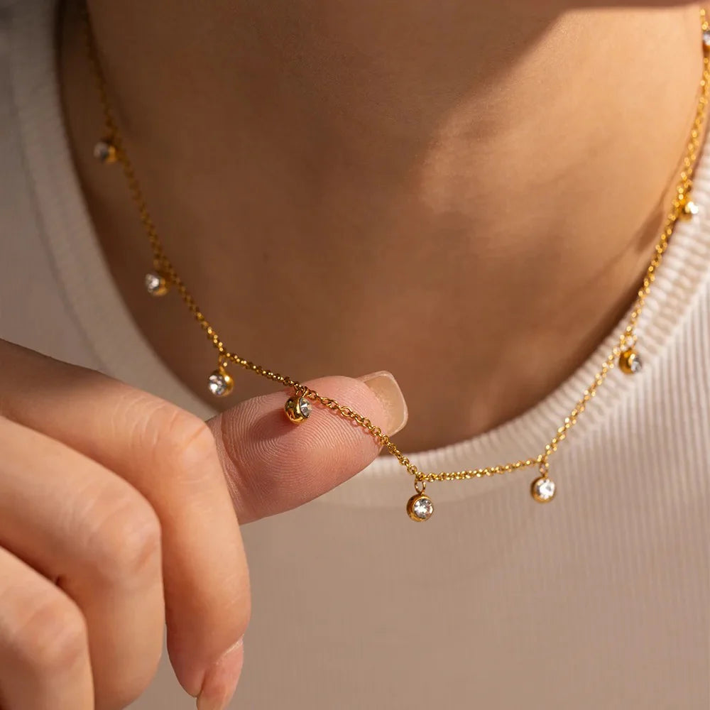 Willow Necklace-18K Gold Plated