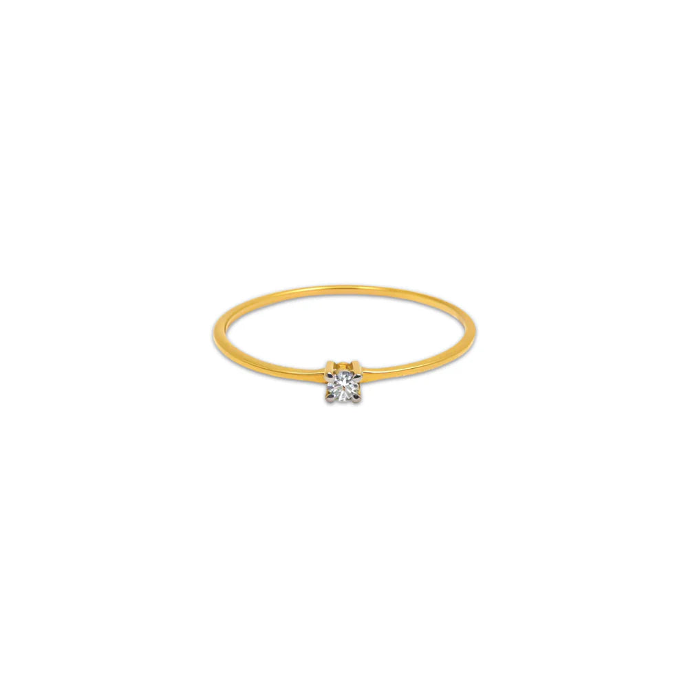 Diamond thin band-18k Gold Plated