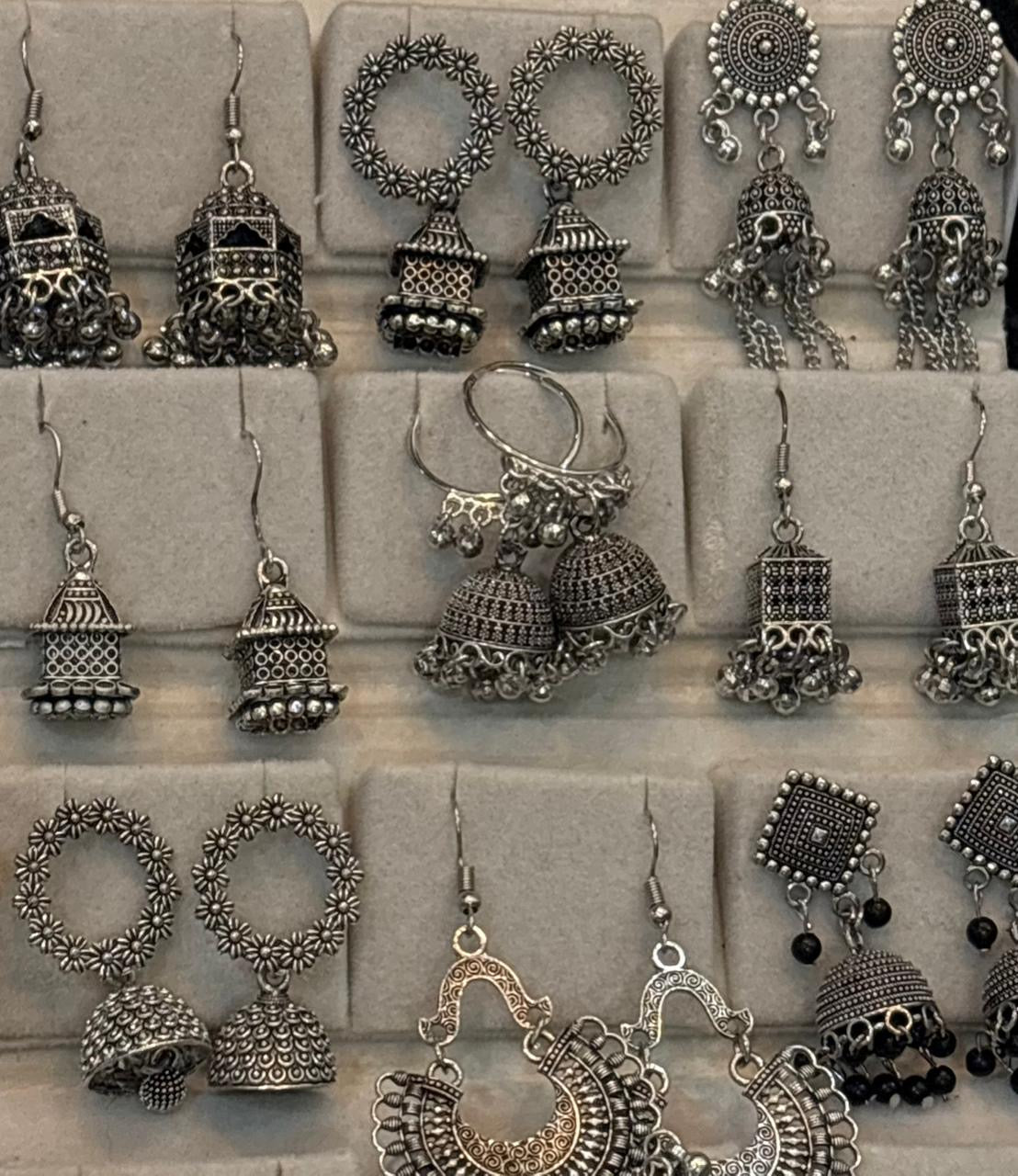 Personalised Oxidised Jhumka Earring Folding Gift Box (comes with any set of 12 earrings)