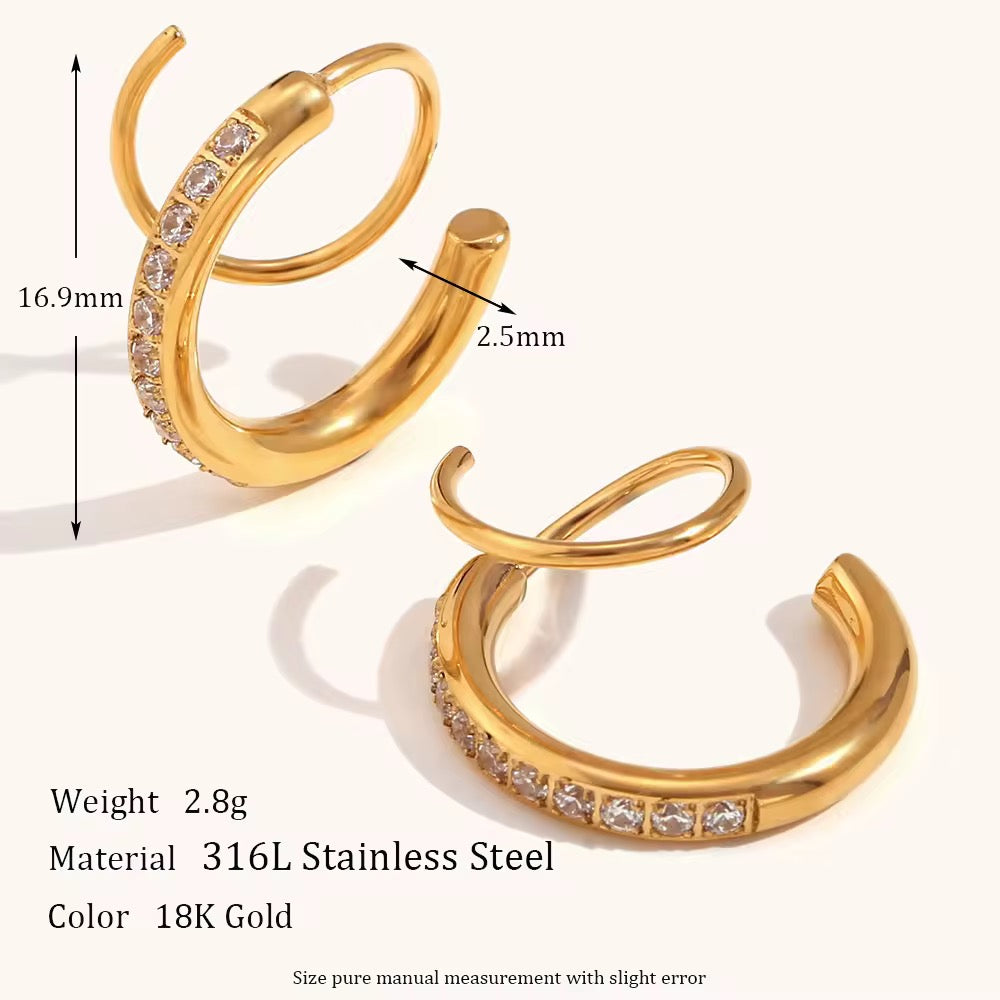 Twisties- 18k Gold Plated