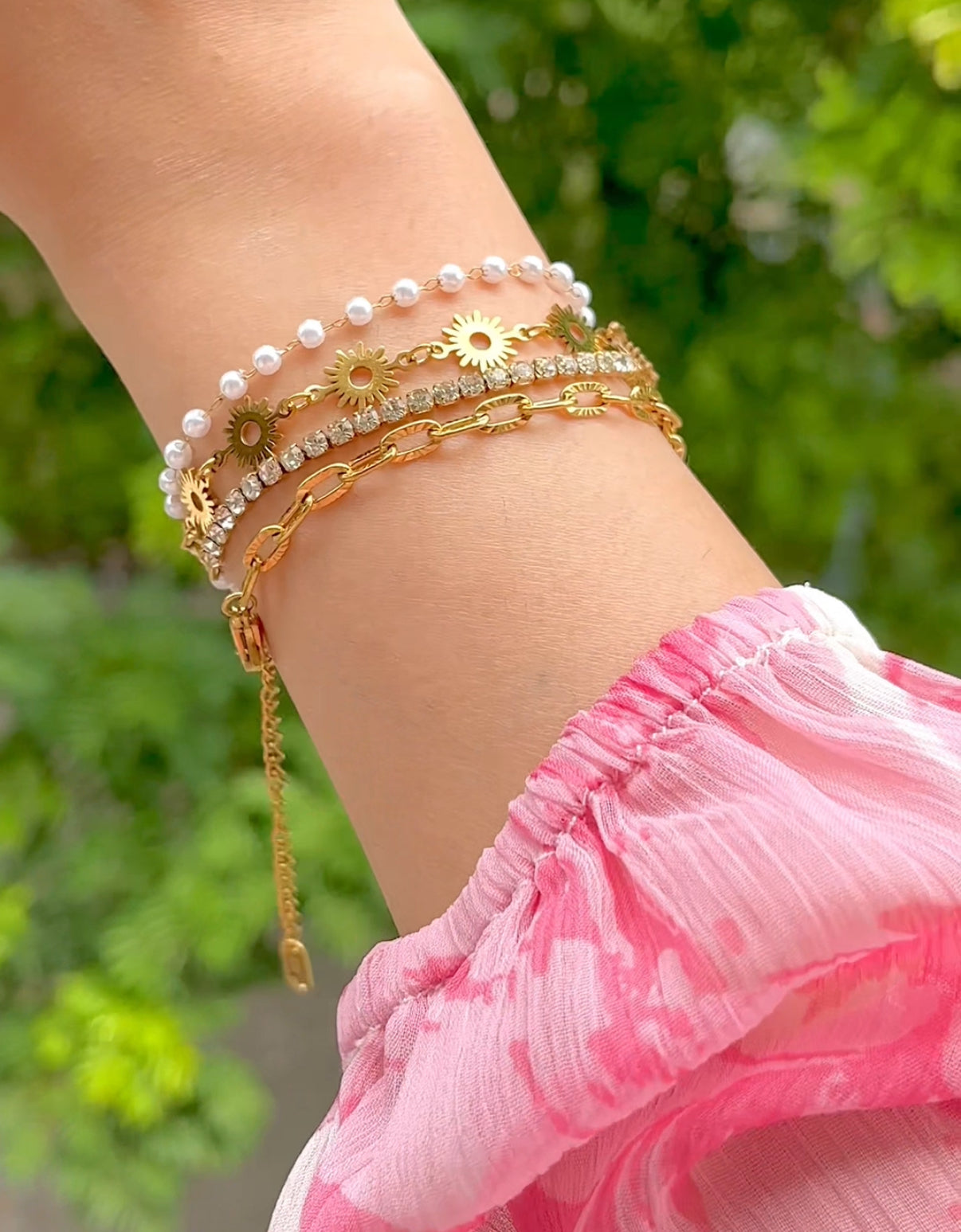 Sun and moon wrap bracelet