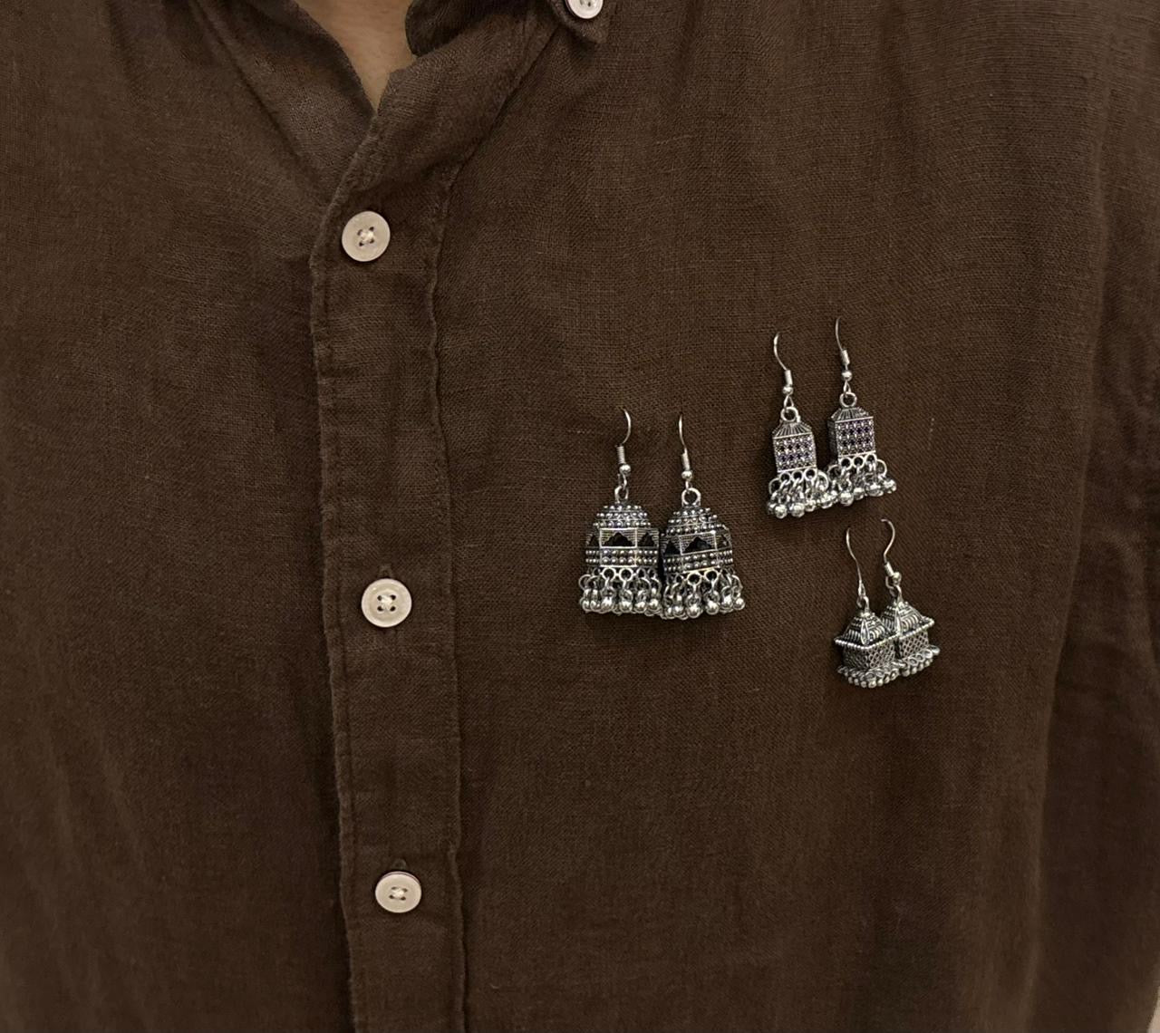 Personalised Oxidised Jhumka Earring Folding Gift Box (comes with any set of 12 earrings)