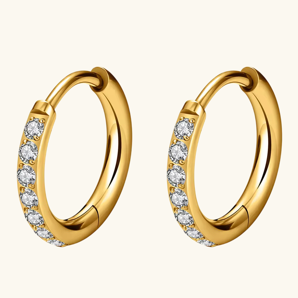 Essential basic hoops-18K Gold Plated
