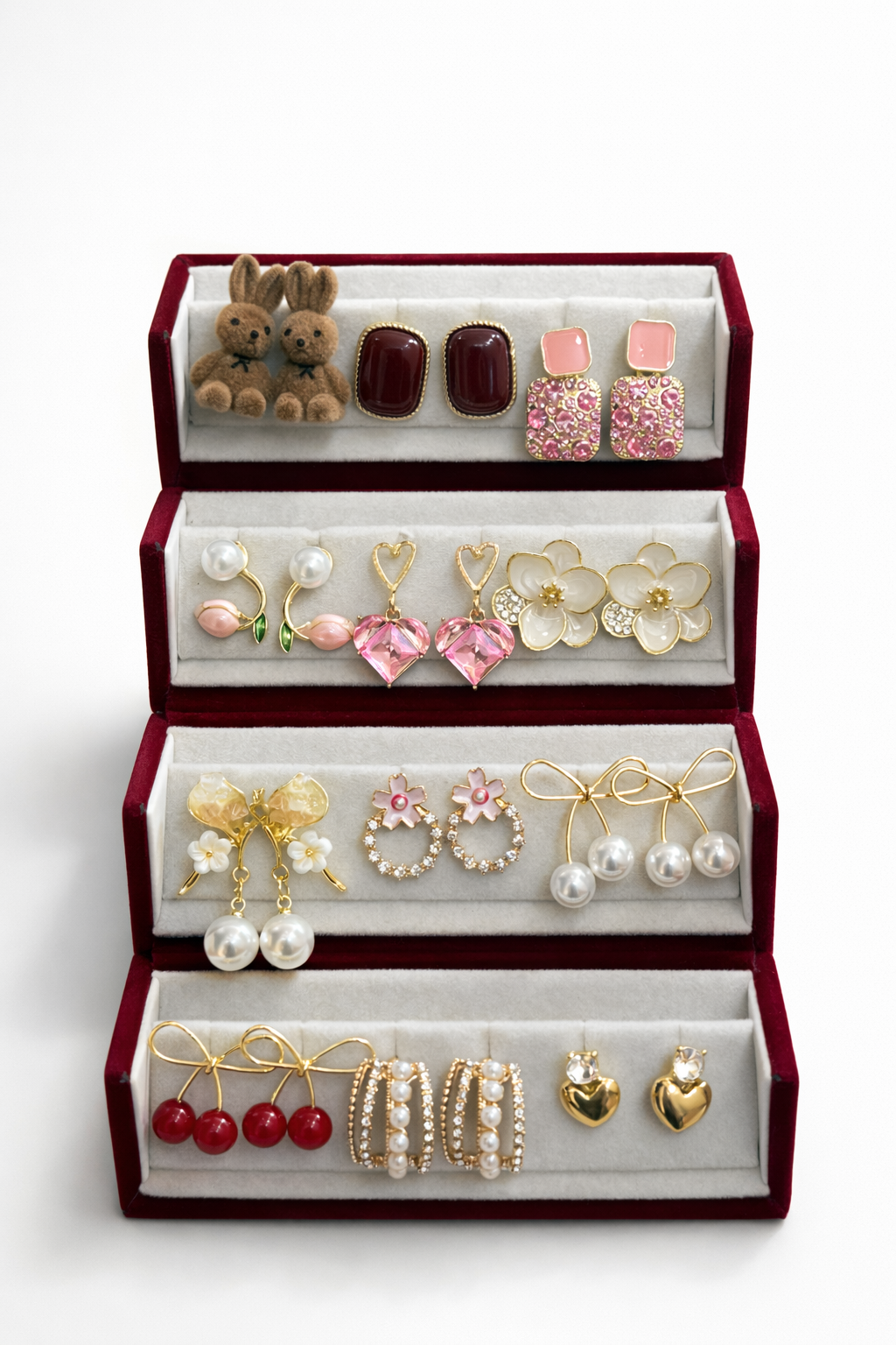 Lover Box- Earring Folding Gift Box (comes with set of 12 earrings)