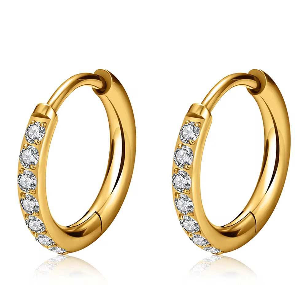 Essential basic hoops-18K Gold Plated