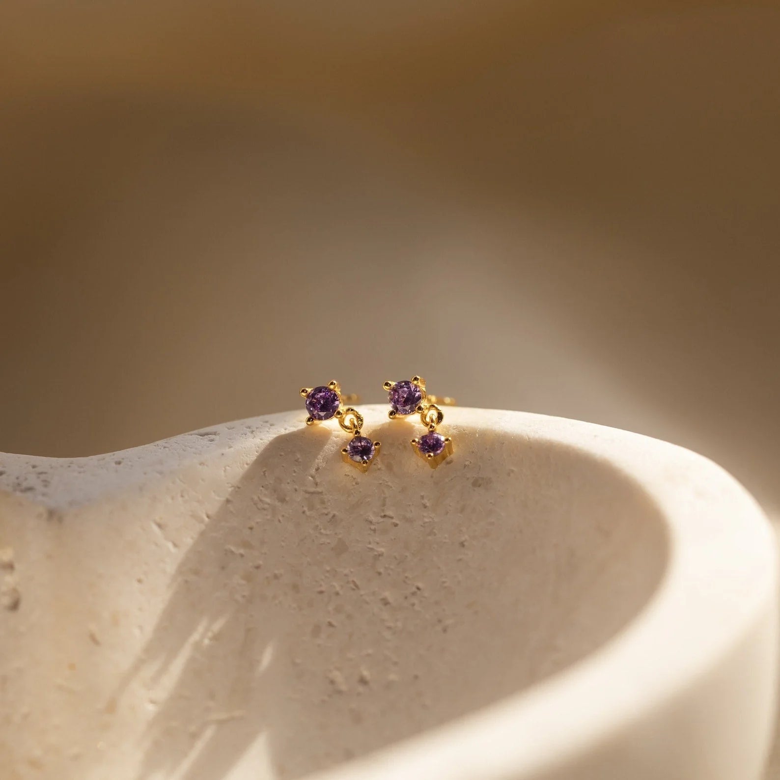 Jade Earrings-18k Gold Plated
