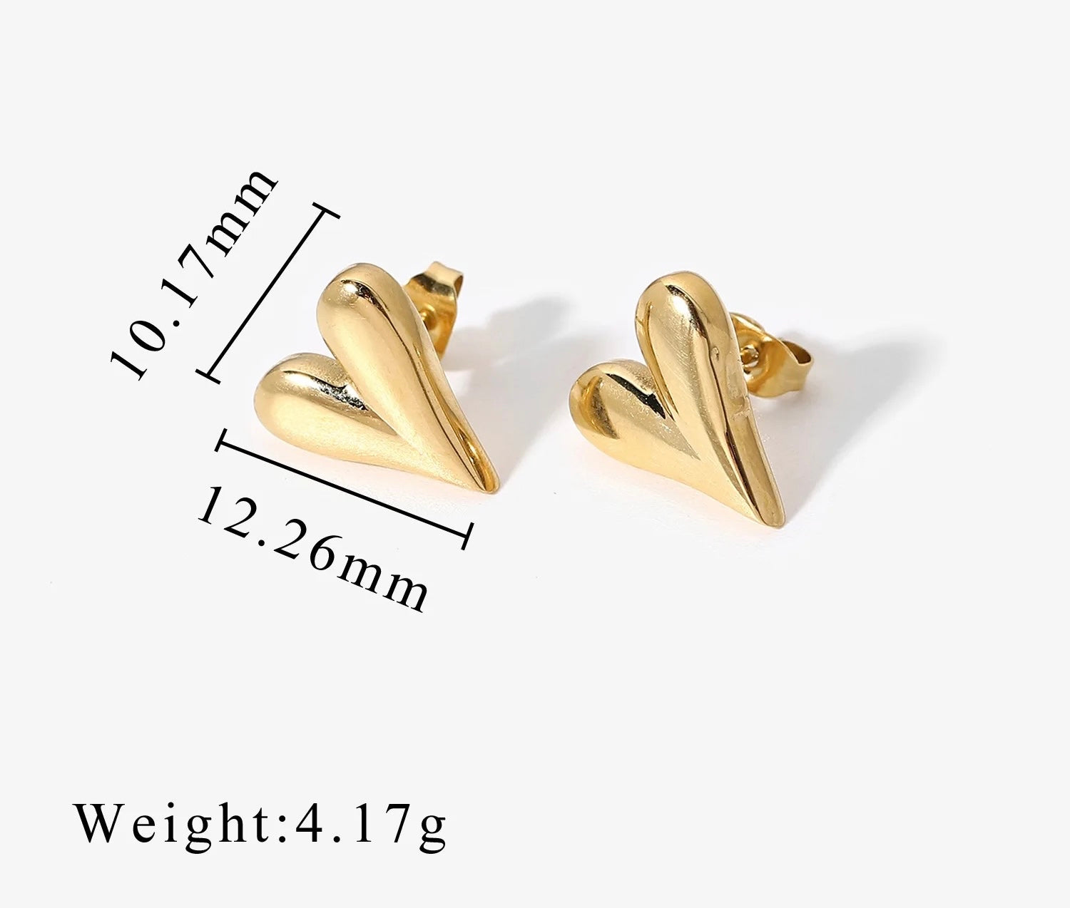 Solice heart studs