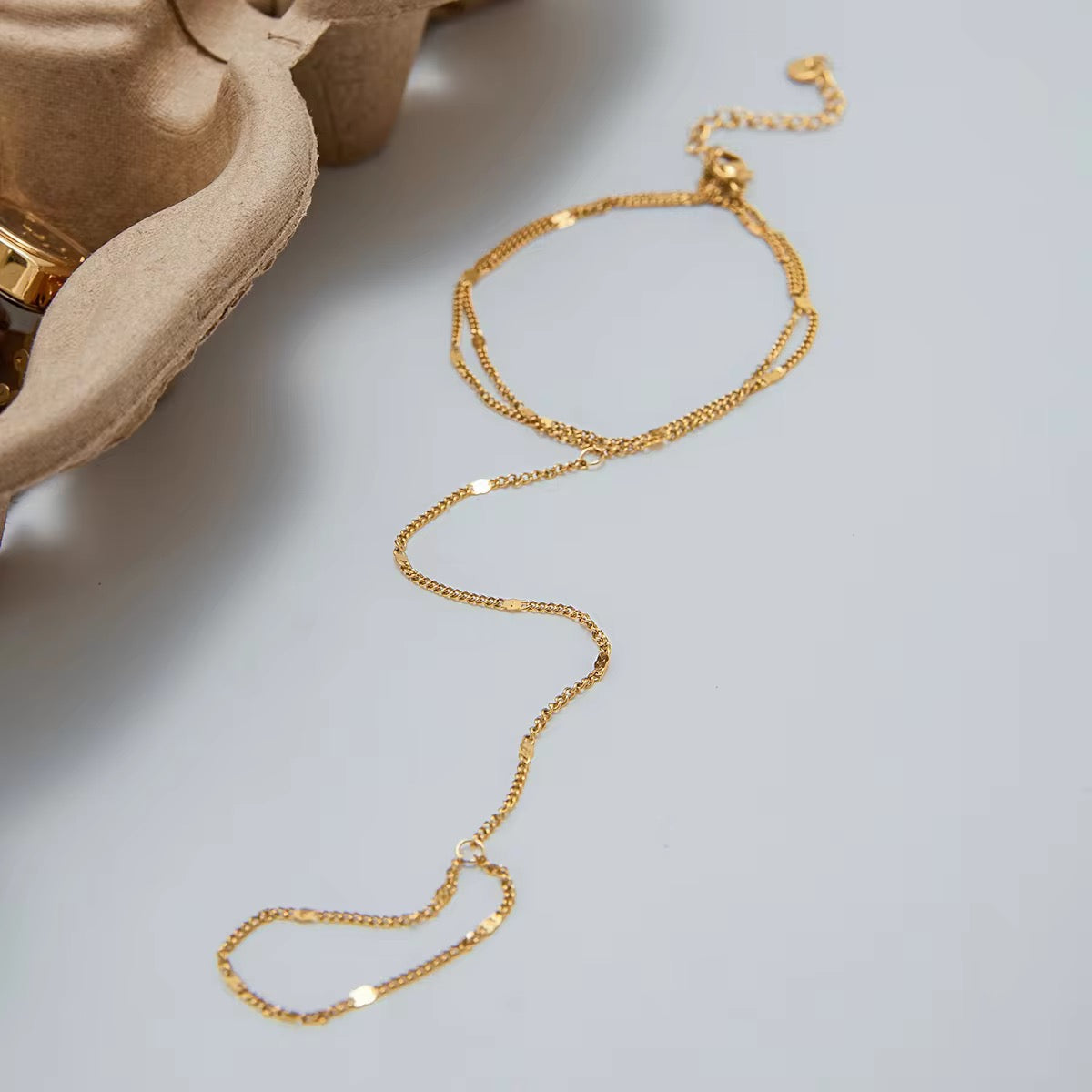 Shimmer handchain bracelet