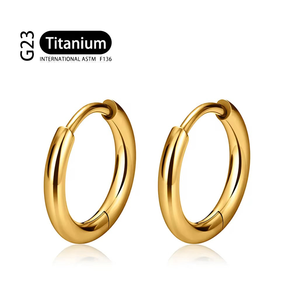 Essential basic hoops-18K Gold Plated