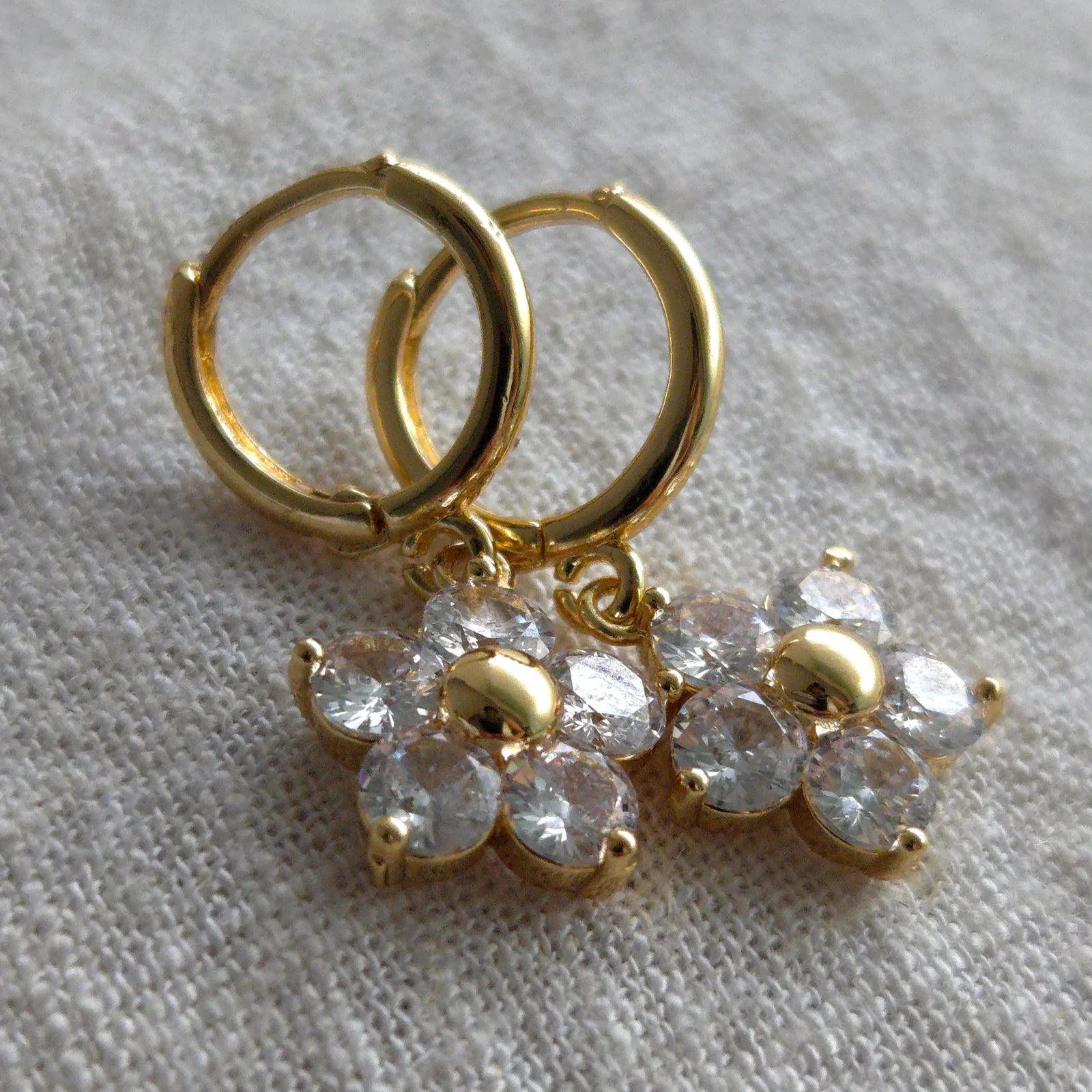 Flora Huggies- 18k Gold Plated
