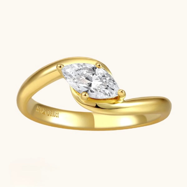 Sapphire Ring- 18k Gold Plated