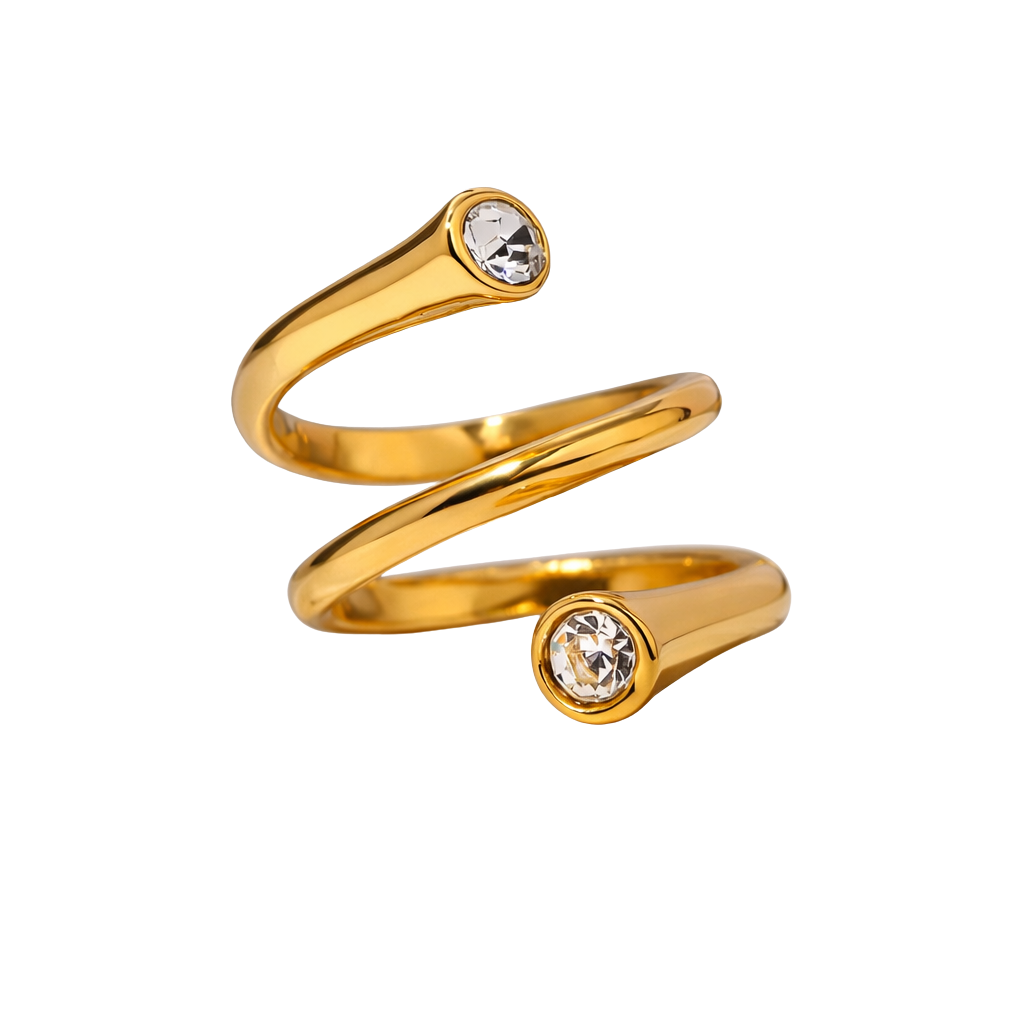 Twirl ring- 18k Gold Plated