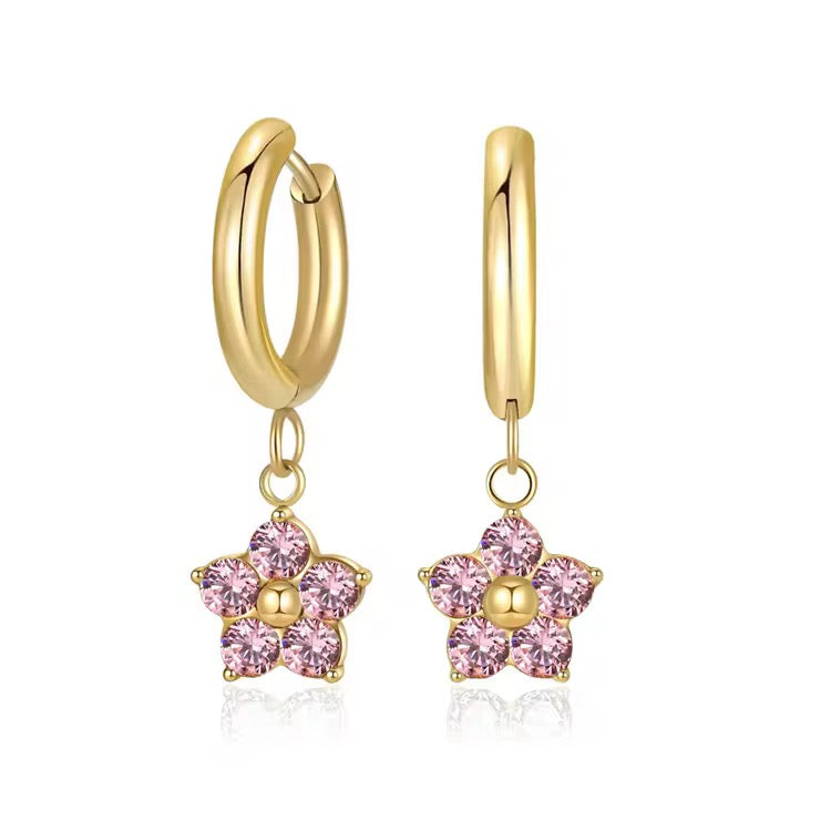 Flora Huggies- 18k Gold Plated