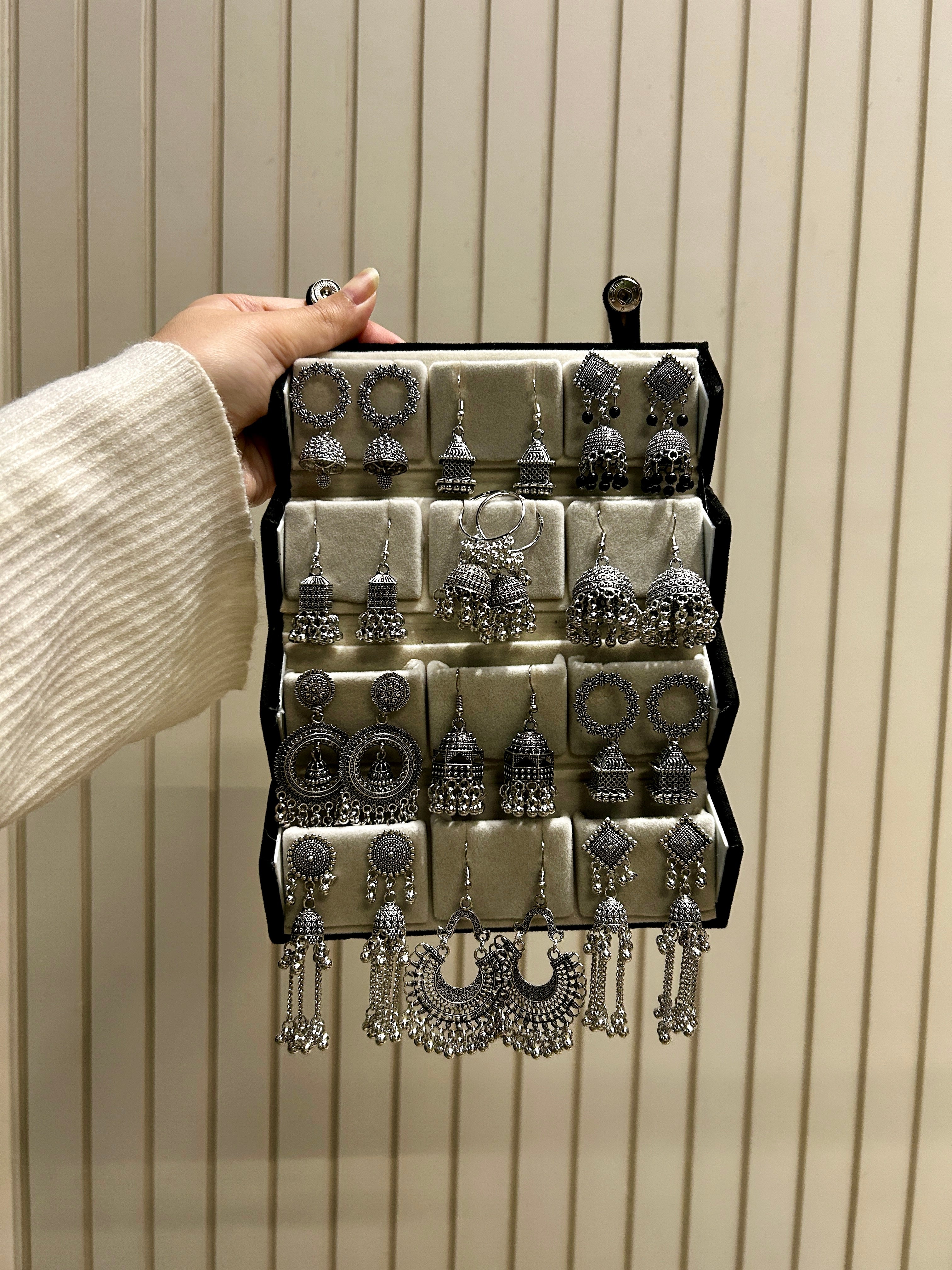 Personalised Oxidised Jhumka Earring Folding Gift Box (comes with any set of 12 earrings)