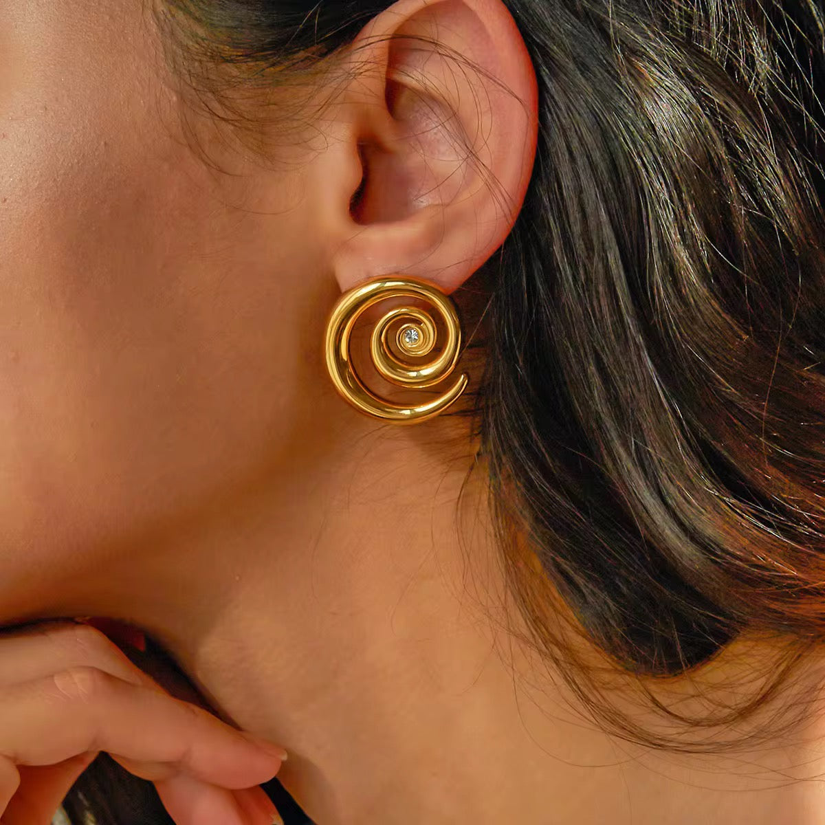 Spiral earrings