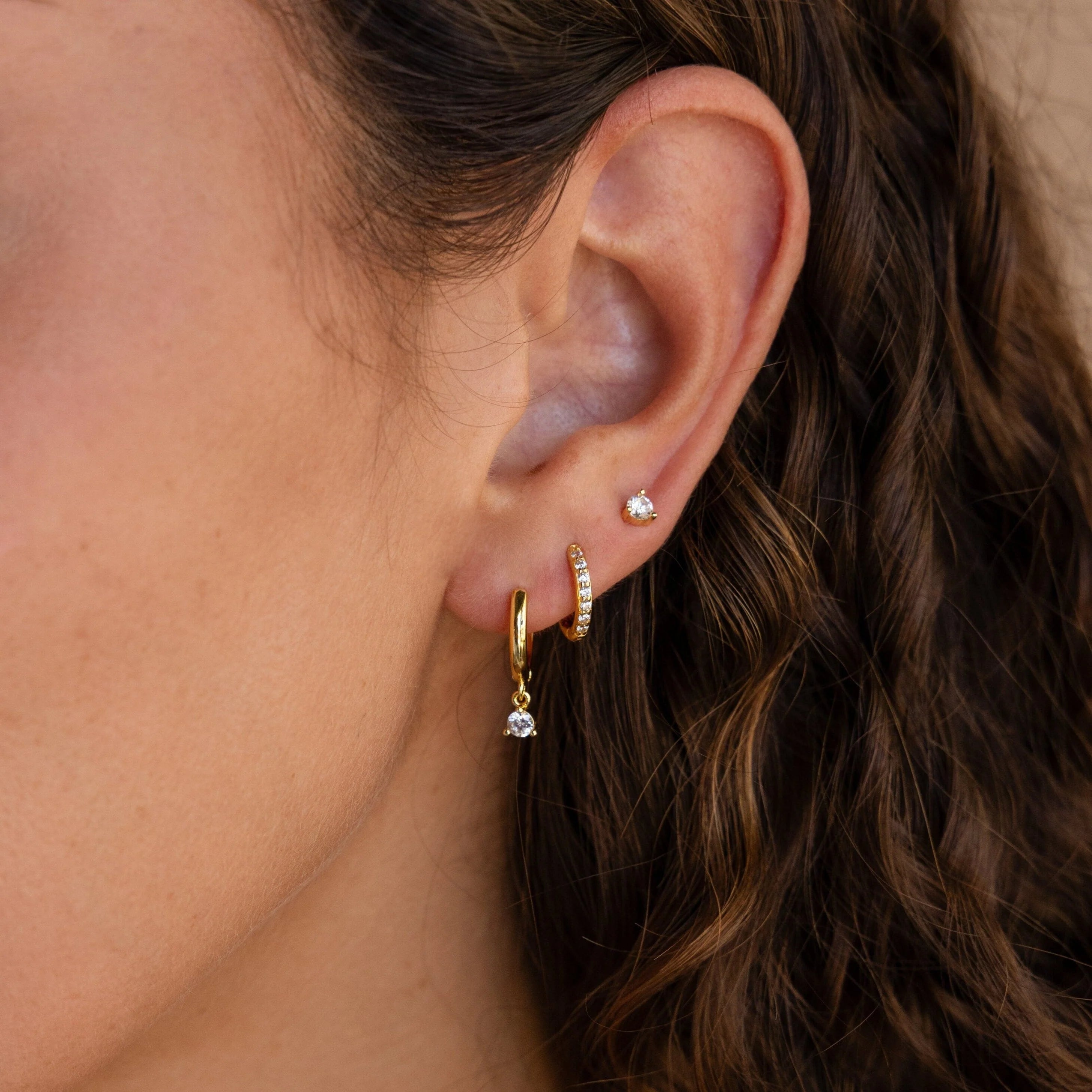 Classic Diamond Earrings Set-925 Sterling Silver