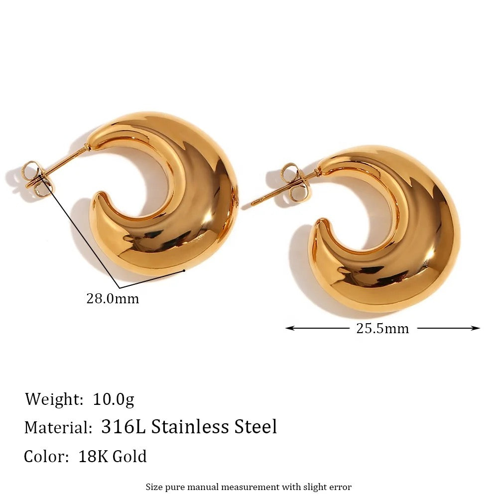 Dina earrings- 18k Gold Plated