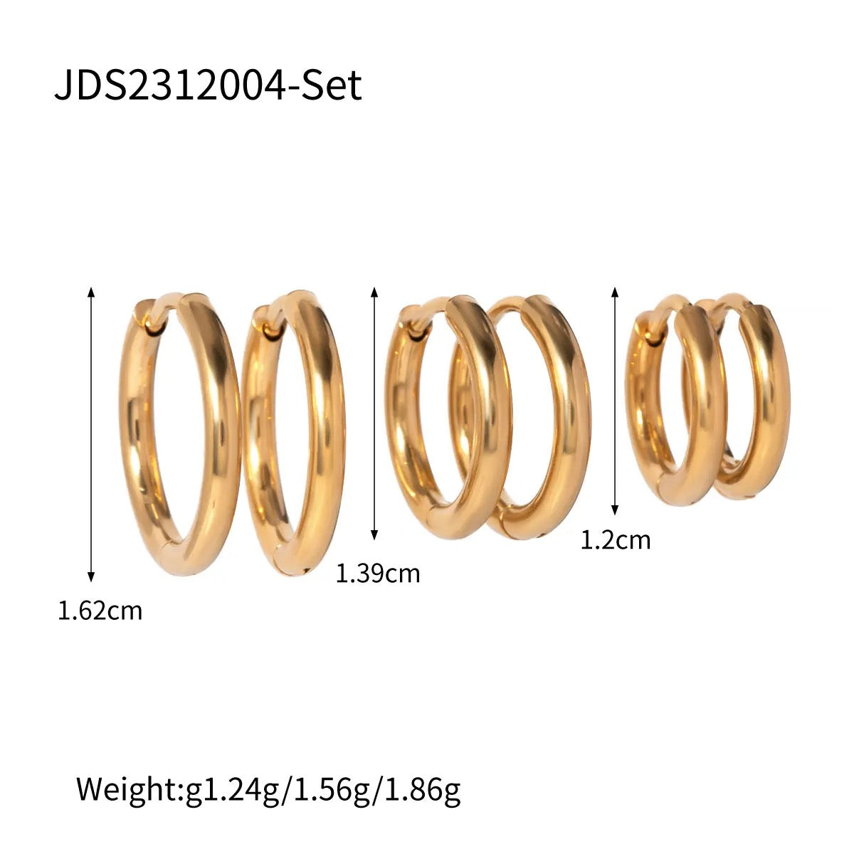 Timeless hoop set-18K Gold Plated