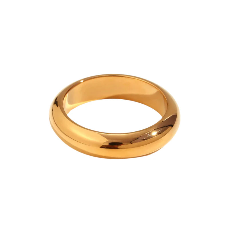 Gold solid ring