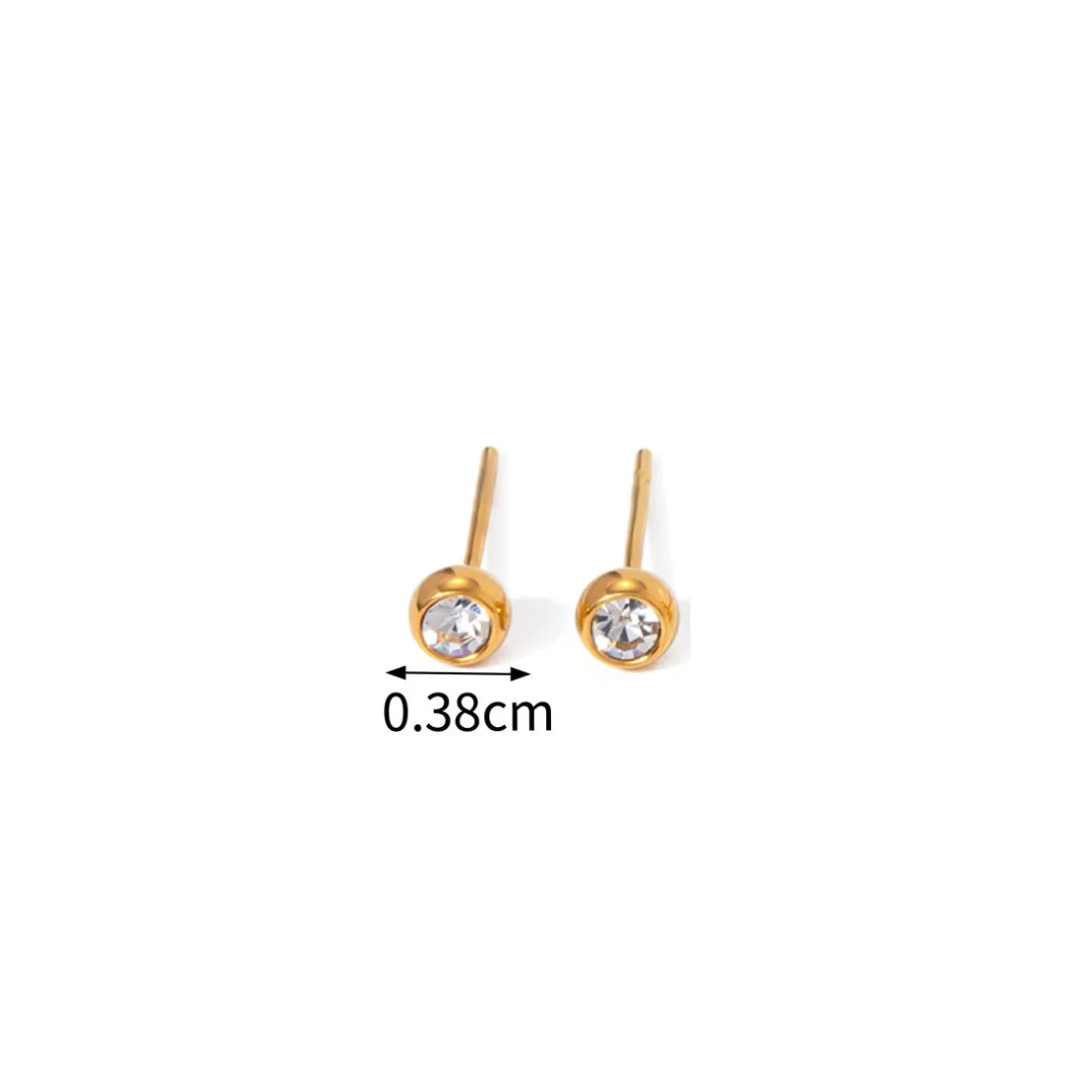 Mini sparkle studs-18k Gold Plated