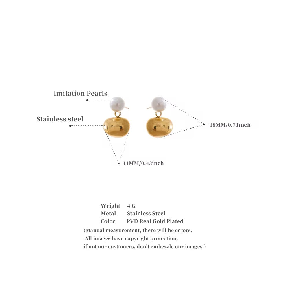 Pearl droplet earrings