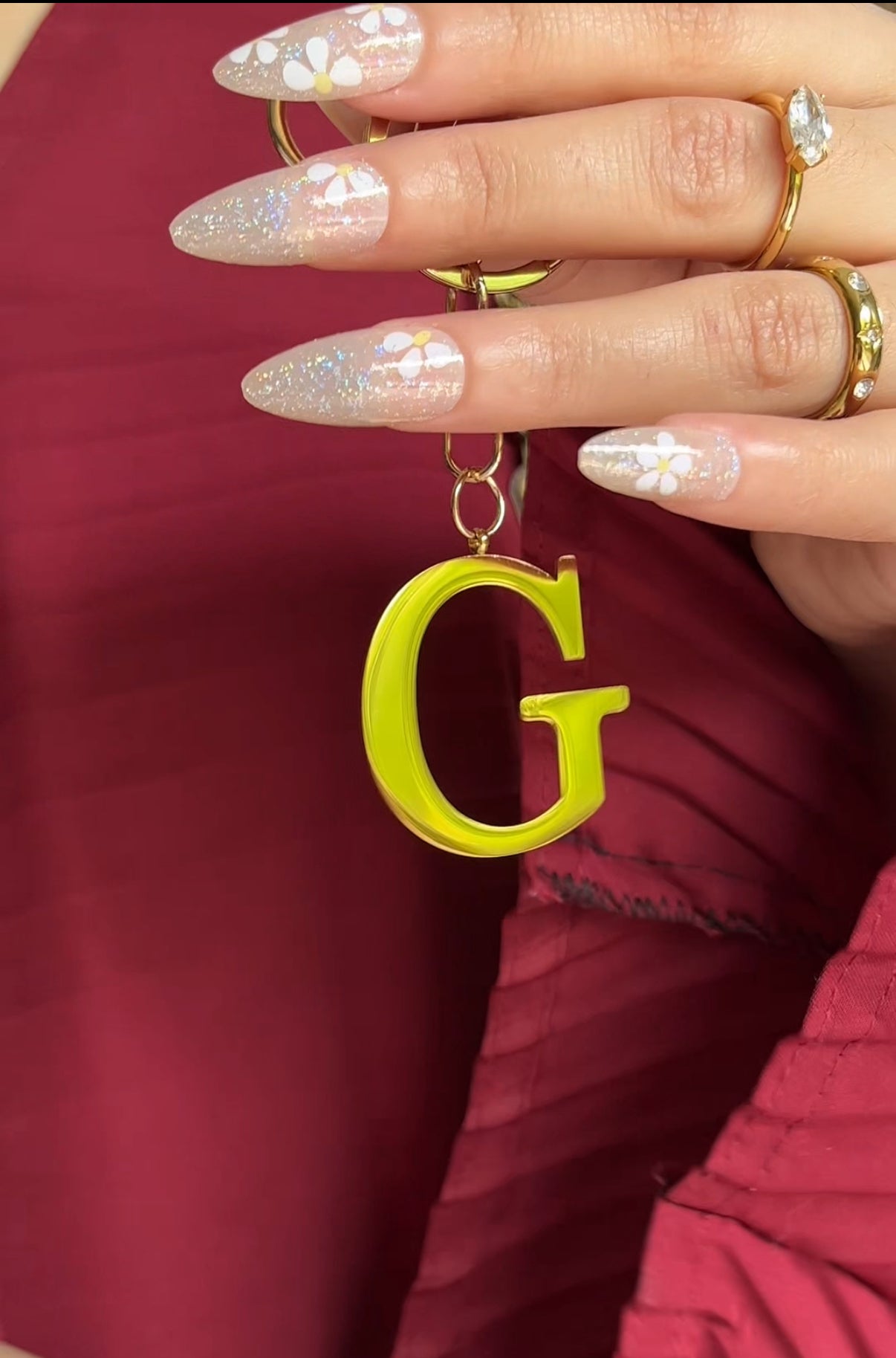 Initial Bag charm