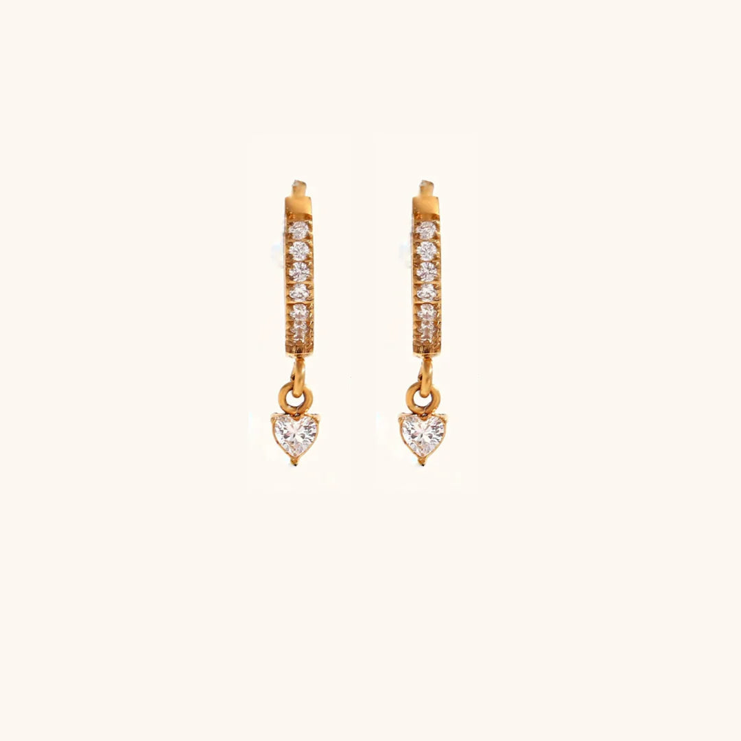 Lovestruck heart earrings- 18K Gold Plated