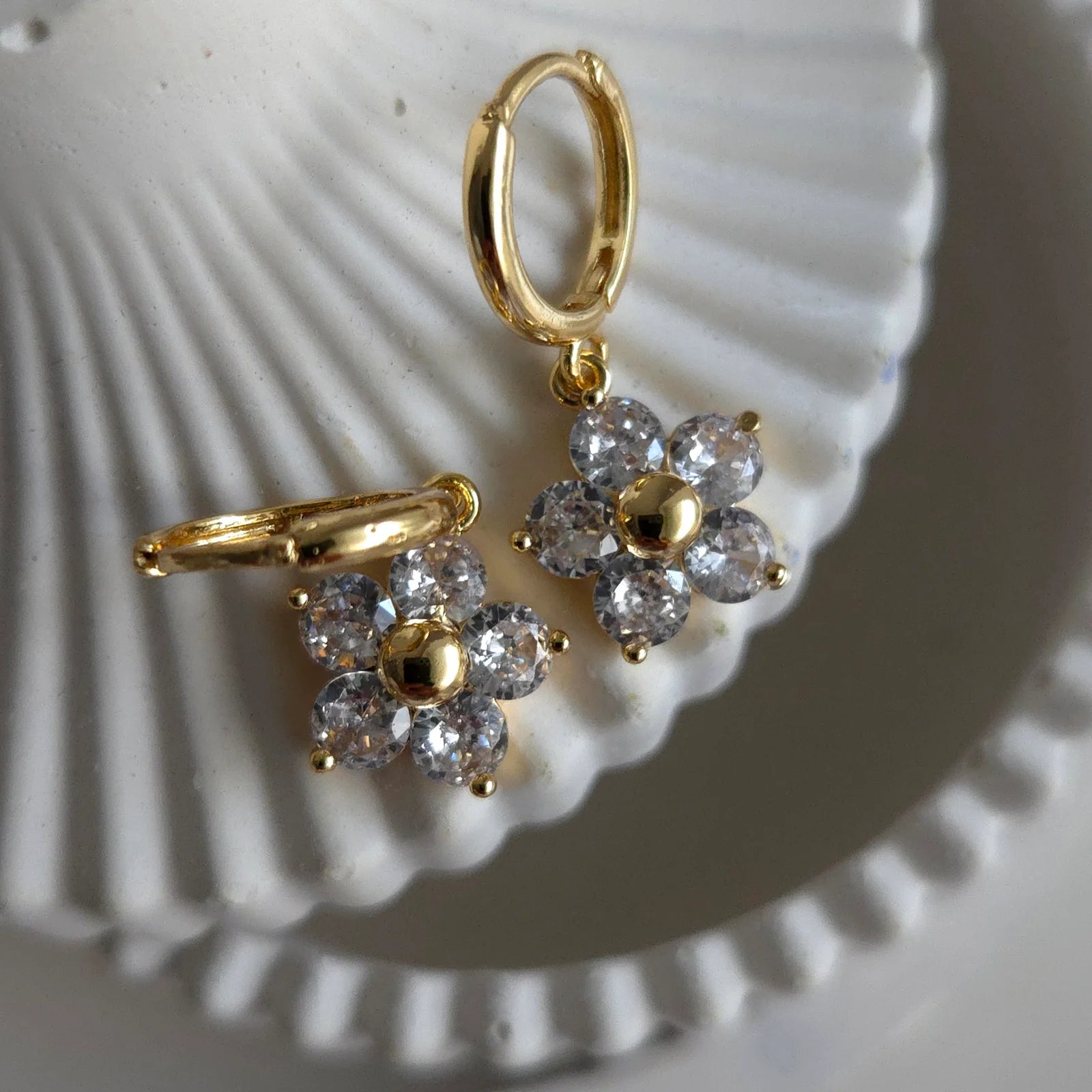 Flora Huggies- 18k Gold Plated