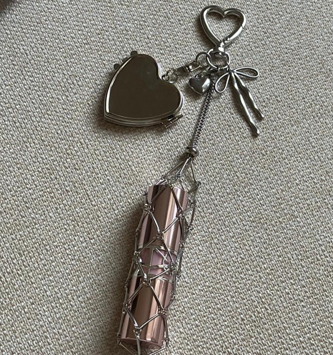 Lipstick holder keychain