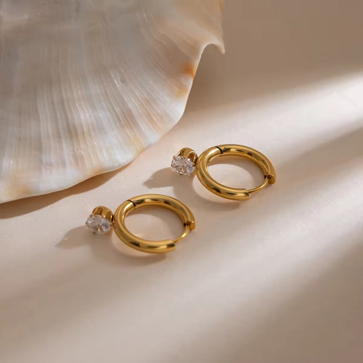 Mini diamond hoops