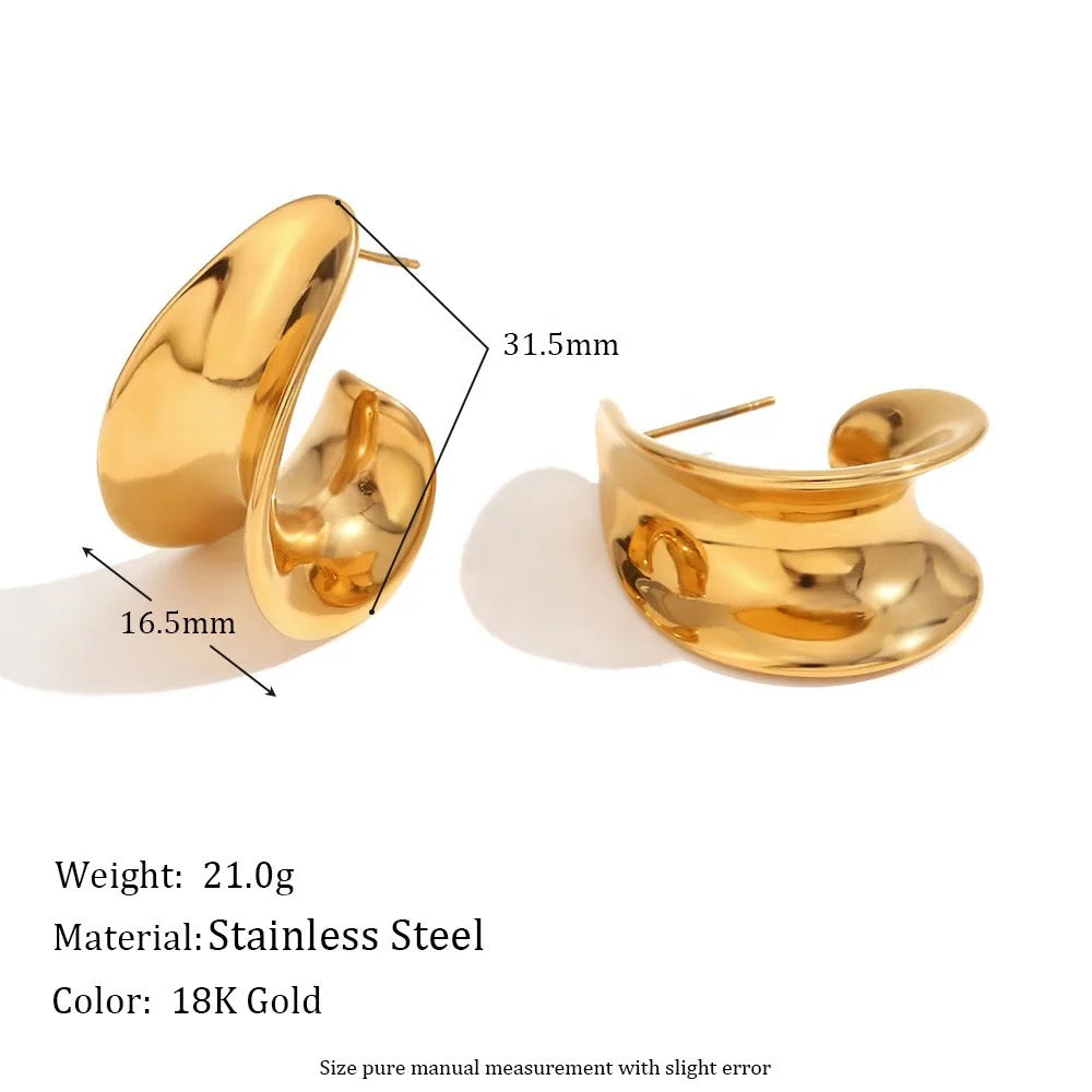 Yuva hoops-18k Gold Plated