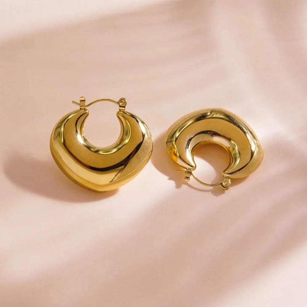 Gina chunky hoops- 18K Gold Plated