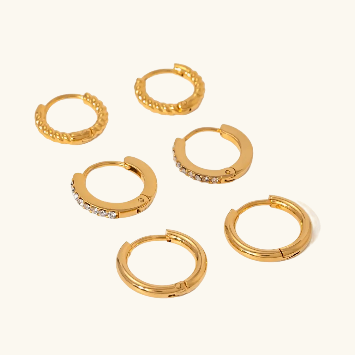 Timeless hoop set-18K Gold Plated