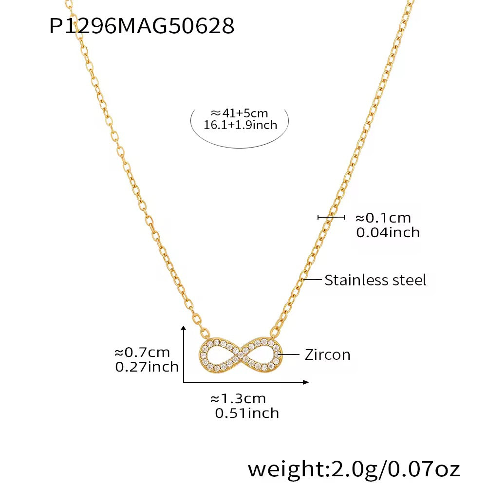 Infinity Necklace-18k Gold Plated