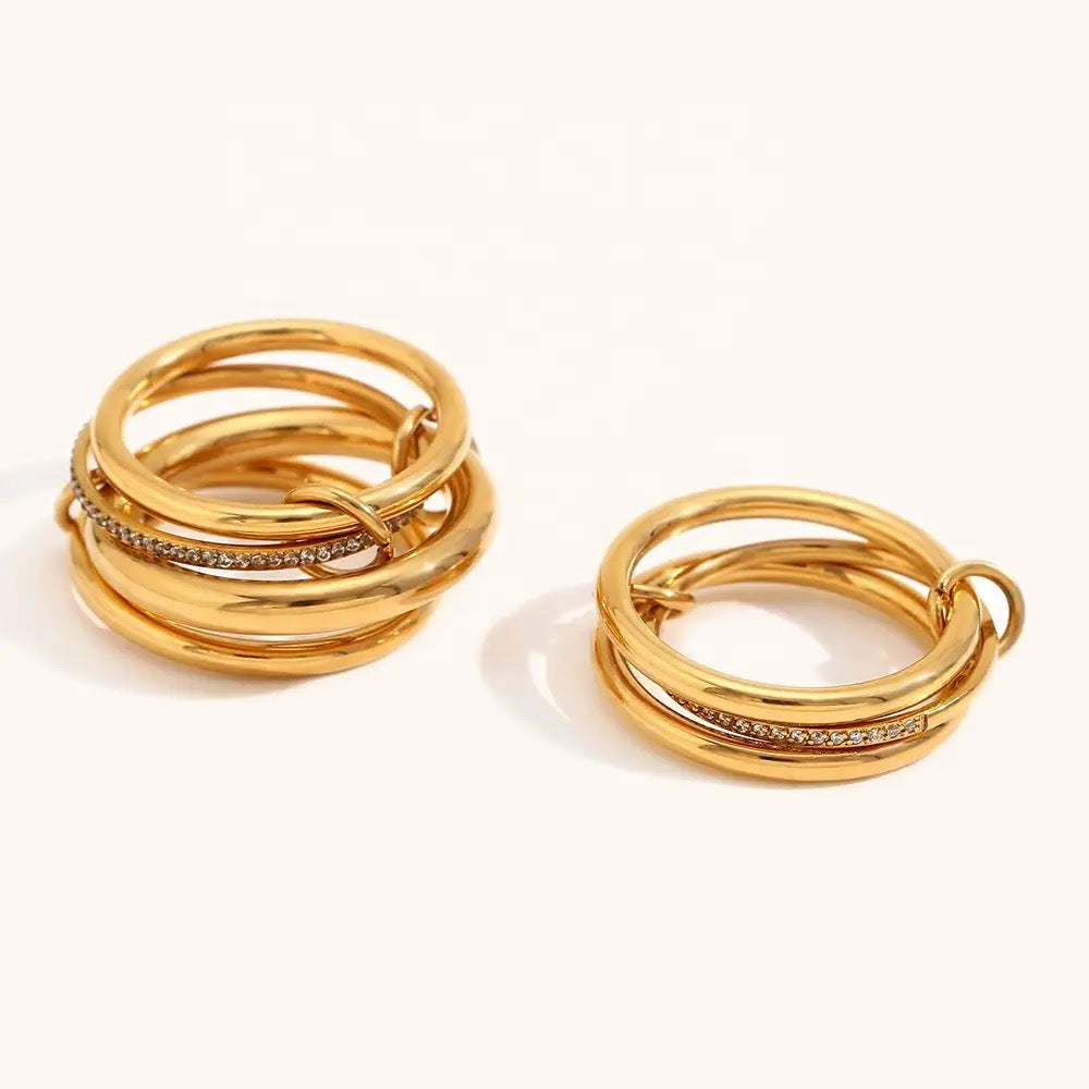 Theo -18K Gold Plated Ring