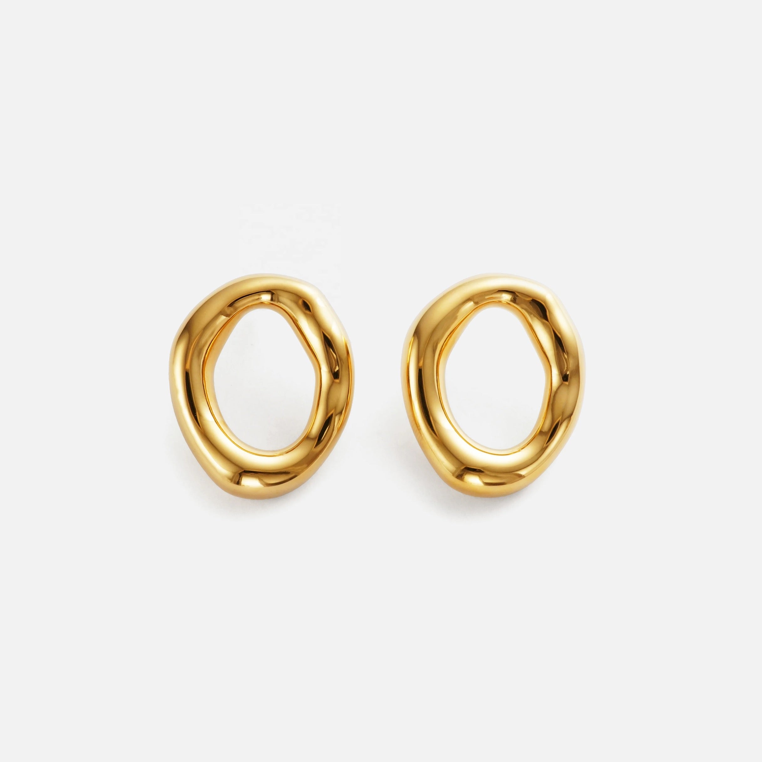 Oval statement earrings