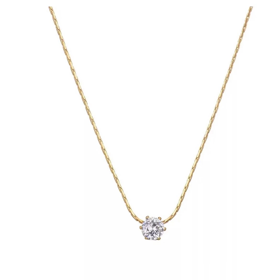 Enchanted diamond Necklace- 18k Gold Plated