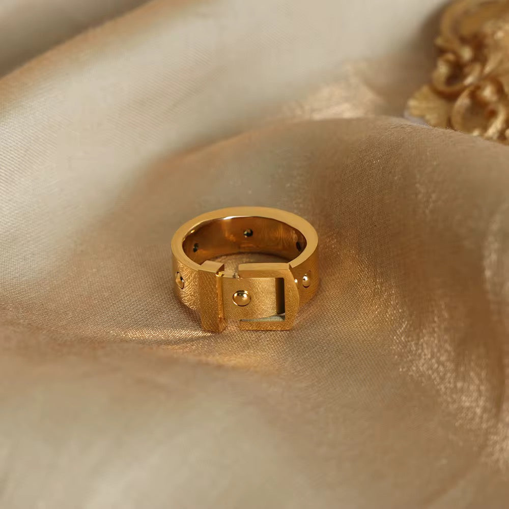 Belt ring-18K Gold Plated