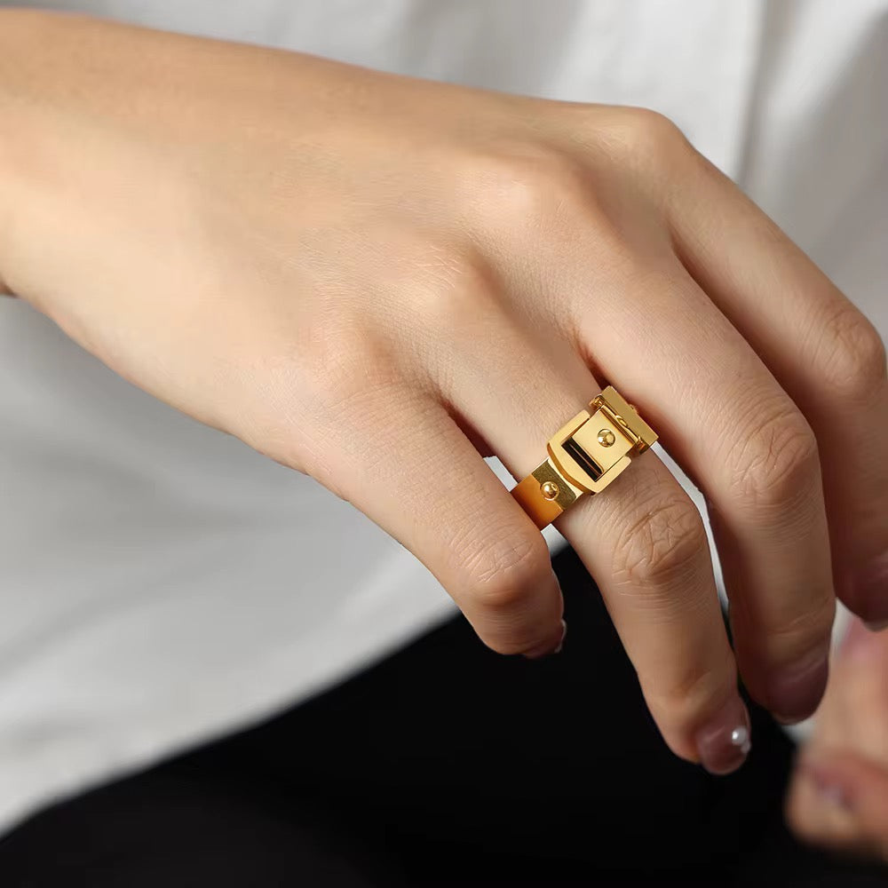 Belt ring-18K Gold Plated