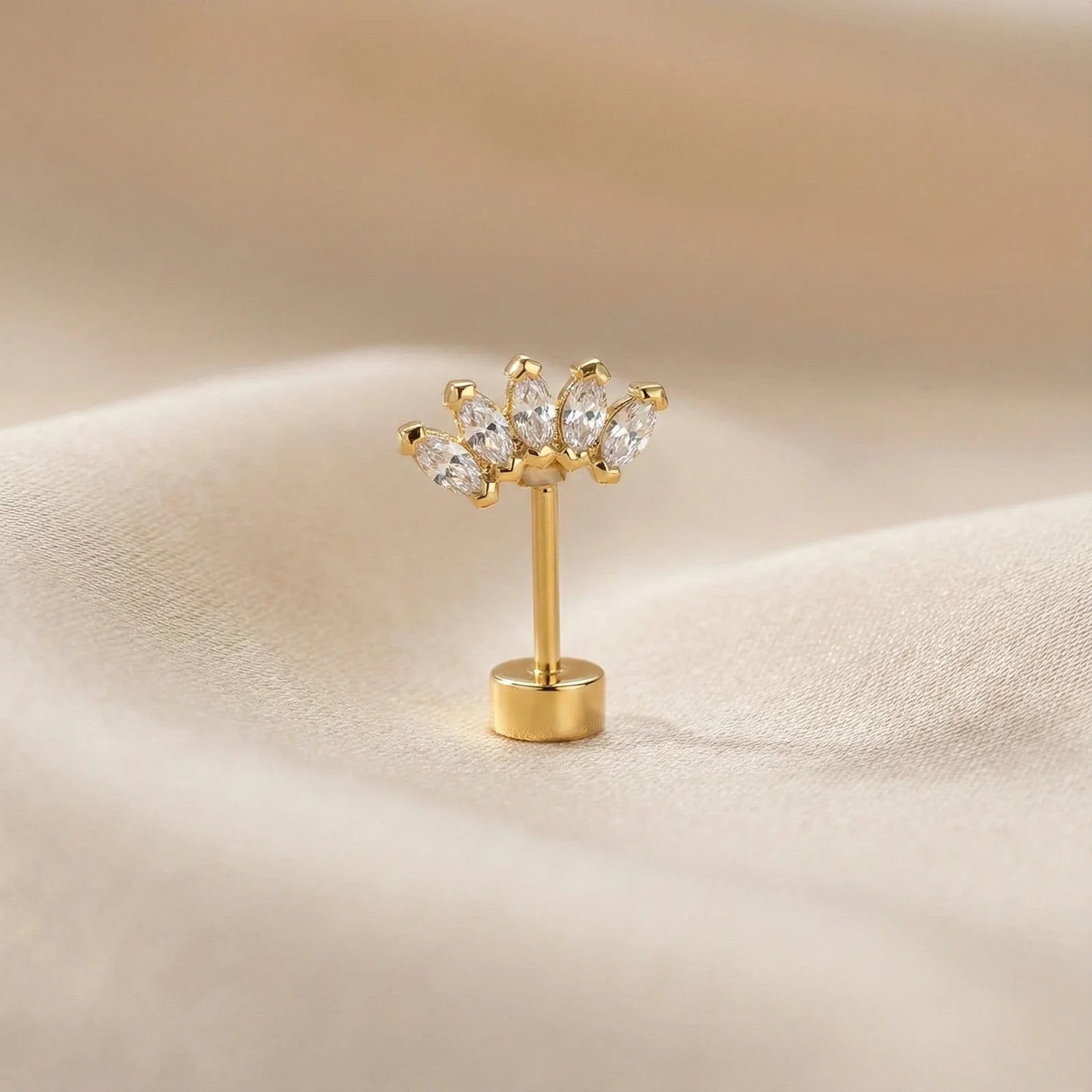 Crown Helix Stud (Pair)