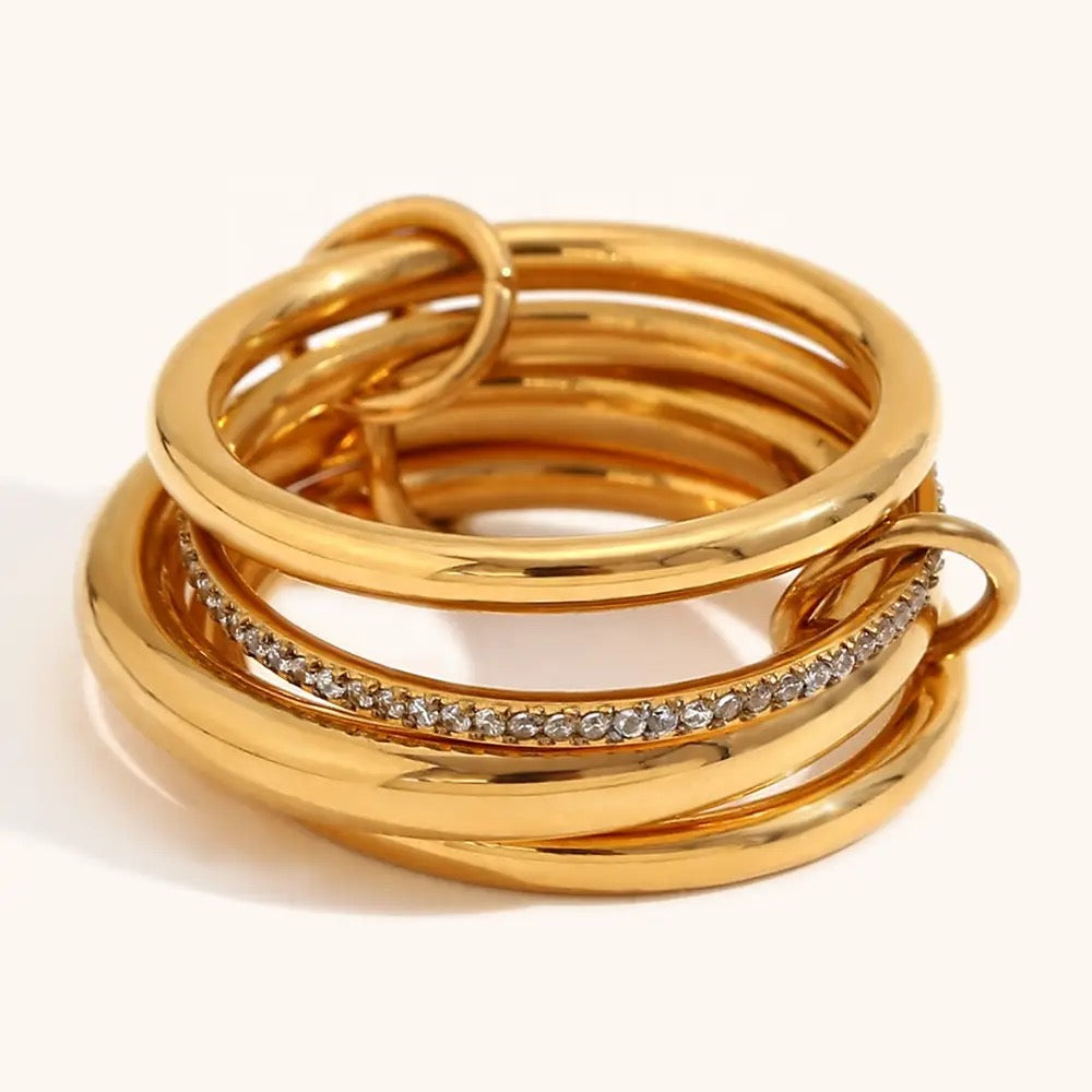 Theo -18K Gold Plated Ring