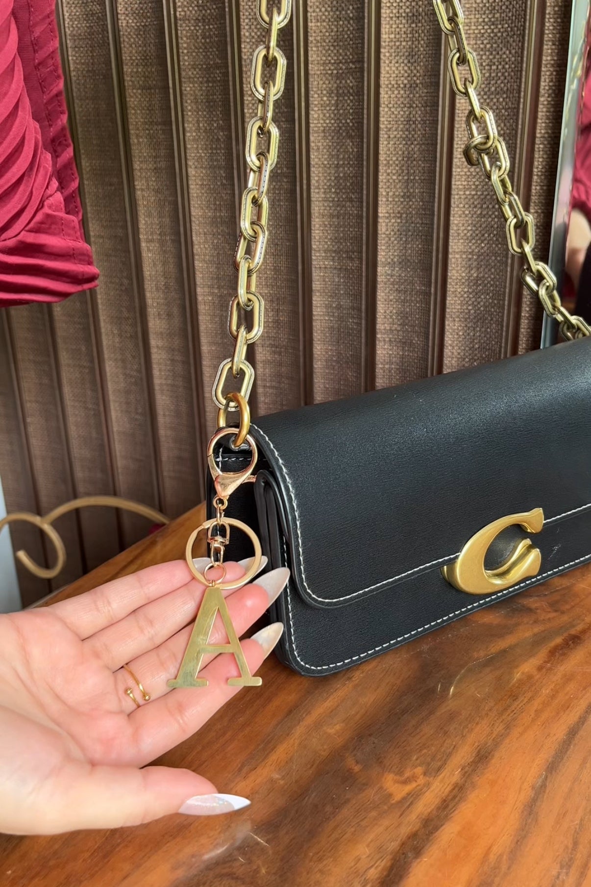 Initial Bag charm