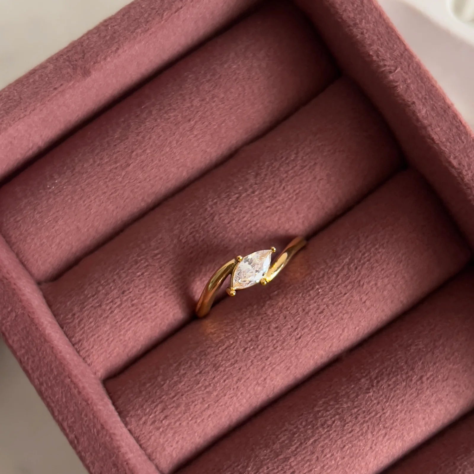 Sapphire Ring- 18k Gold Plated