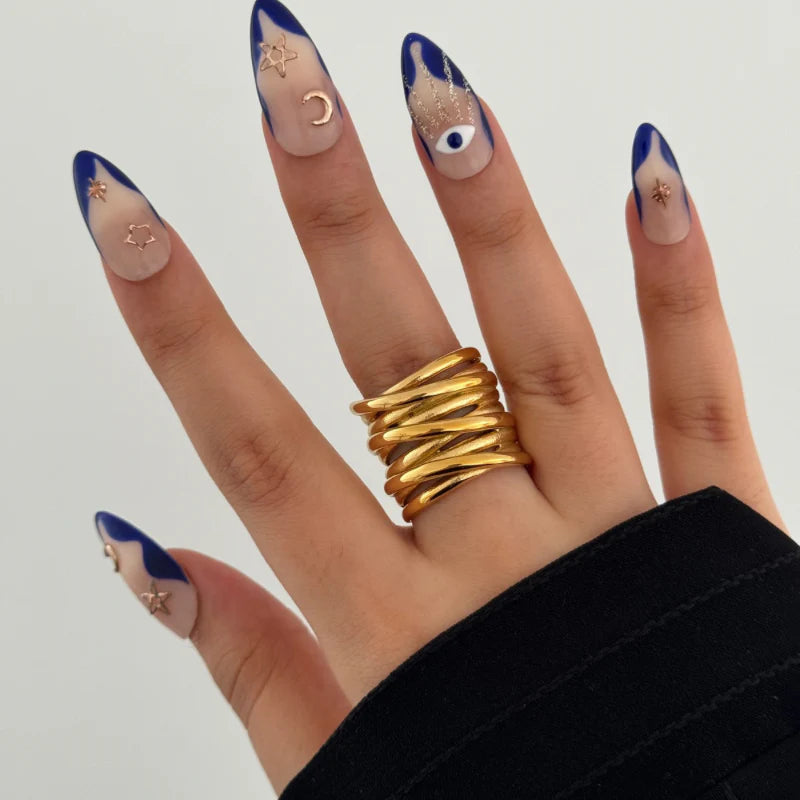 Chunky tiered ring-18K Gold Plated
