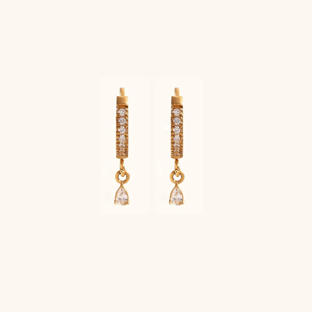 Dainty teardrop earrings- 18K Gold Plated